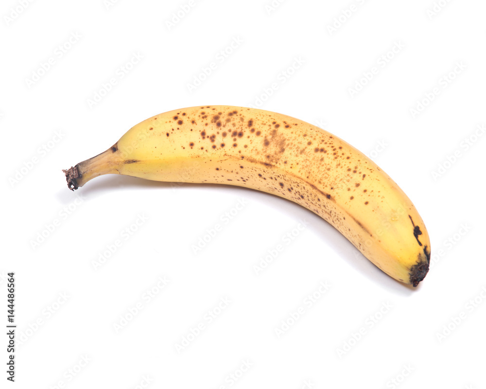 Ripe organic banana isolated on white background Ripe organic banana isolated on white background