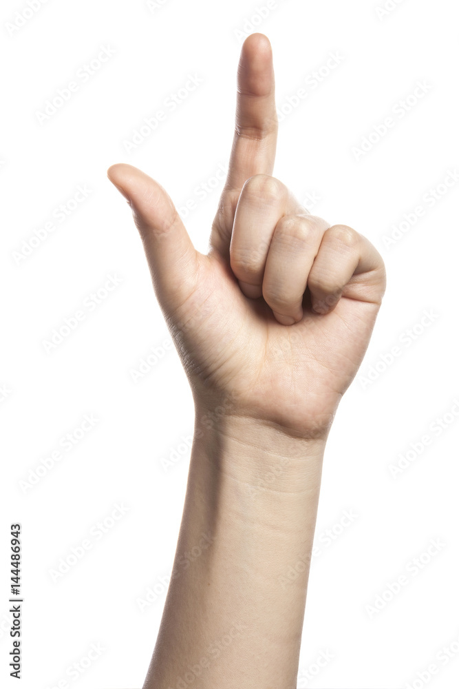 gesture with hand finger, index finger make a direction. gesture with hand finger, index finger make a direction.