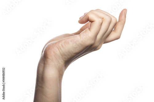 gesture with hand finger, index finger make a direction. © dohee