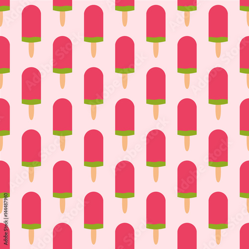 fruit ice cream seamless pattern background vector illustration icon isolated dessert sweet cold snack tasty frozen candy flavor design delicious pink