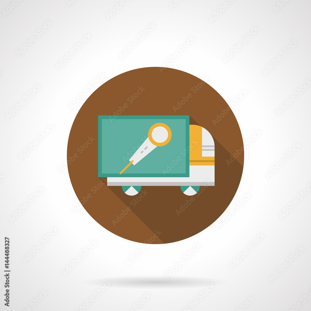 Festival organization brown round vector icon Festival organization brown round vector icon