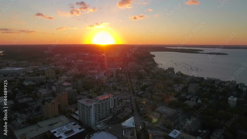 Aerial Wisconsin Madison September 2016 4K