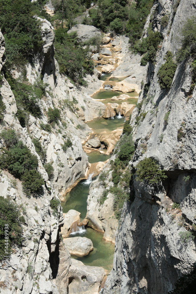 Rivière de l'Agly dans les Gorges de Galamus, Pyrénées orientales, France