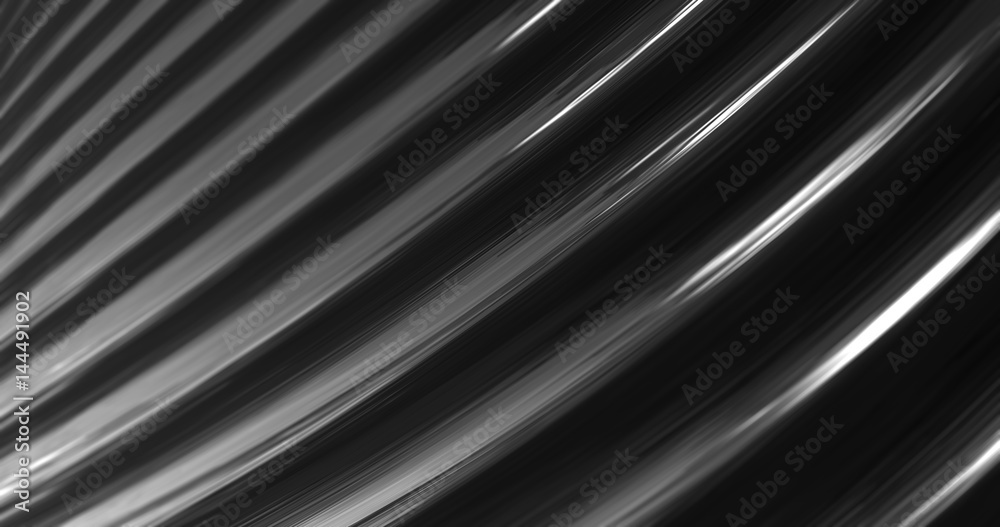 Fototapeta premium Abstract Metallic Reflection. 3D dark metal background 