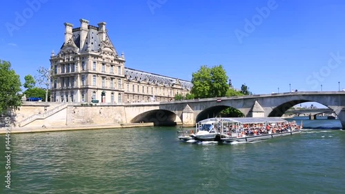 Cruise on Seine river in Paris, France 