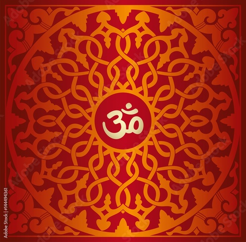 aum syllable, paisley design ,Hinduism, India