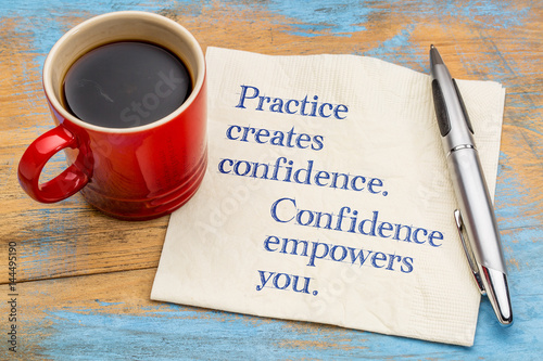 Tablou pe pânză Practice created confidence and empowers you