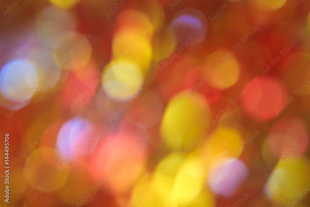 Defocused blurry focus lighting golden yellow effects background
