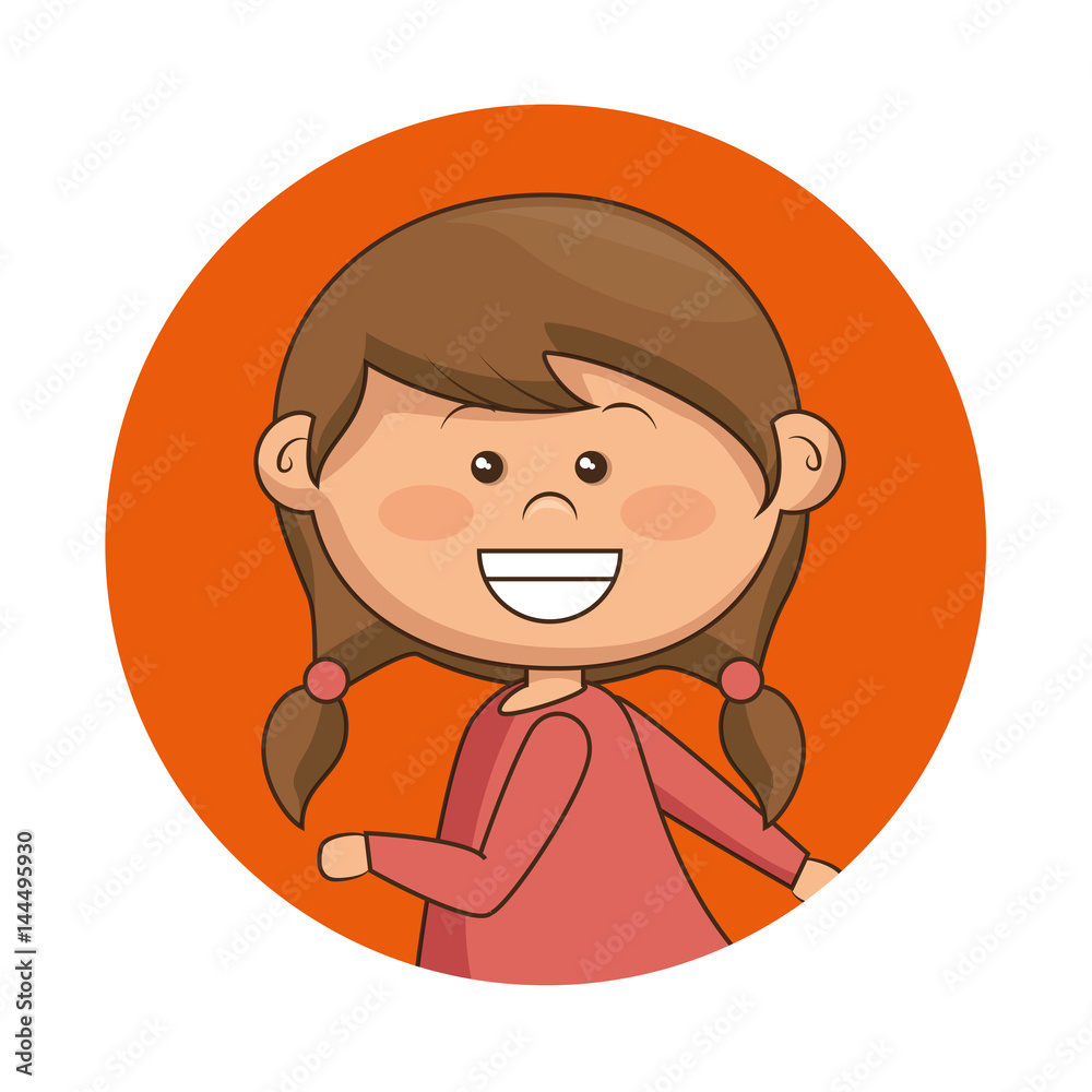 cute little girl character vector illustration design cute little girl character vector illustration design