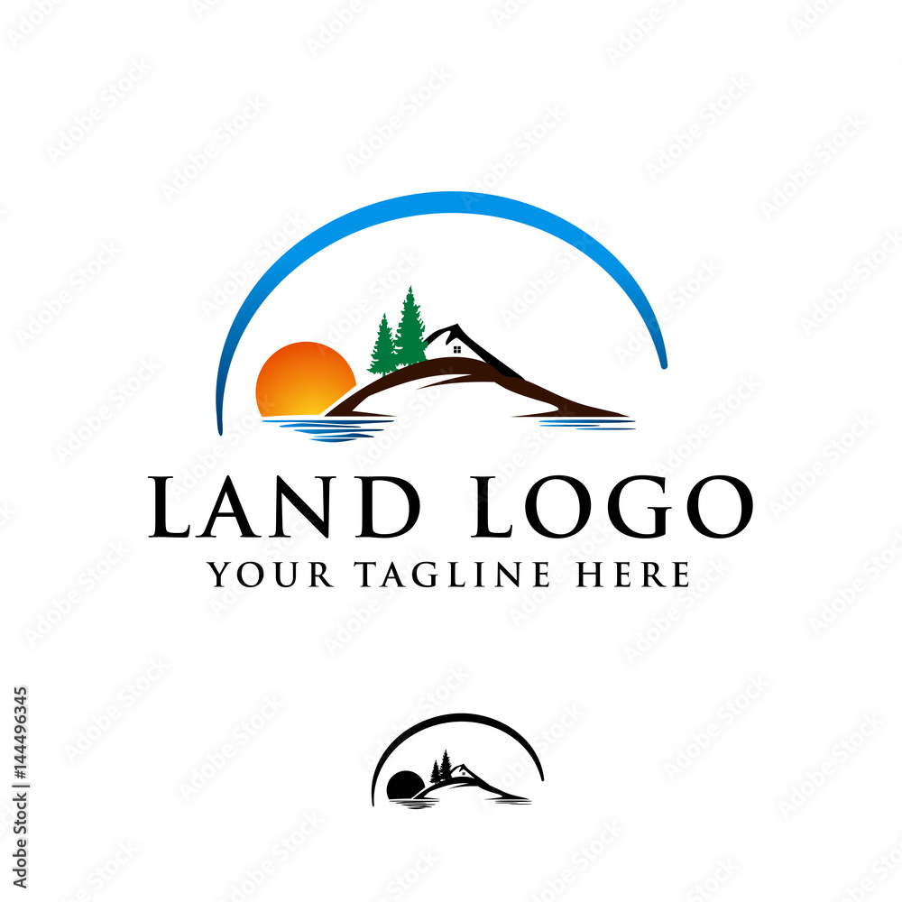 land logo Stock Vector | Adobe Stock