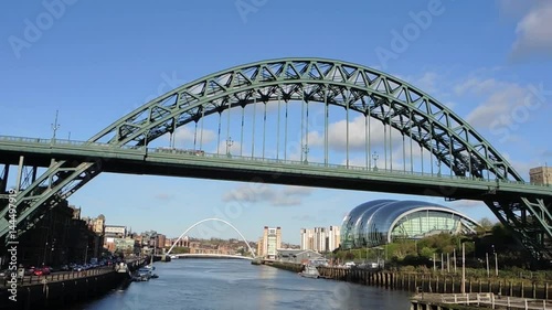 Newcastle upon Tyne, England, United Kingdom. The bridges over the river Tyne. photo