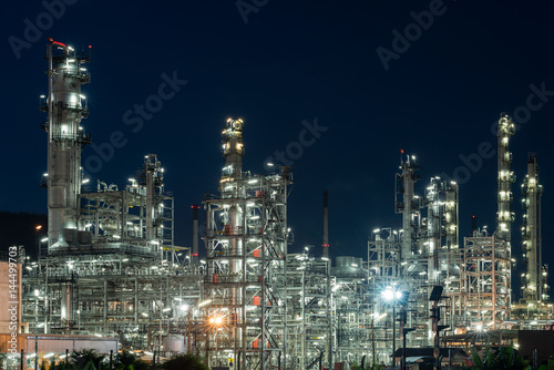 Oil Industry Refinery factory heavy industry at night