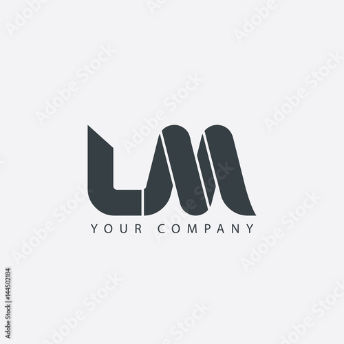 Initial Letter LM Isolated Design Logo
