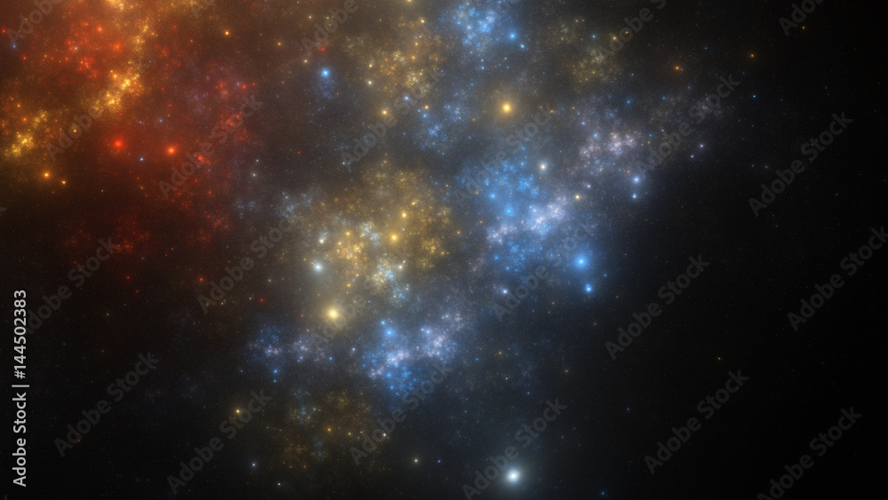 Abstract fractal illustration looks like galaxies