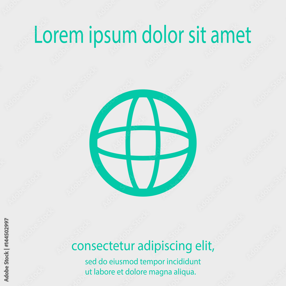 Globe Icon vector illustration. Flat design style Globe Icon vector illustration. Flat design style