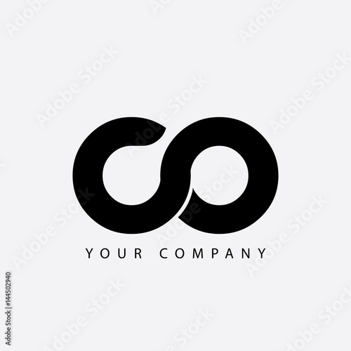 Initial Letter CO Rounded Lowercase Logo photo