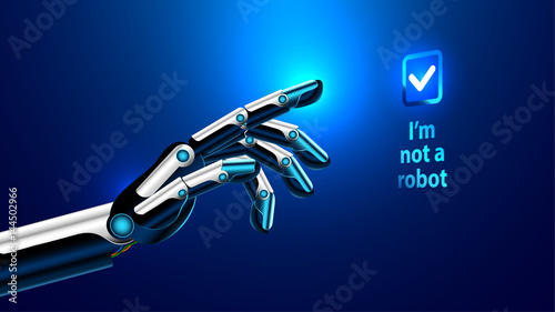 the robot arm presses the button on the touchscreen