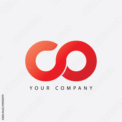 Initial Letter CO Rounded Lowercase Logo