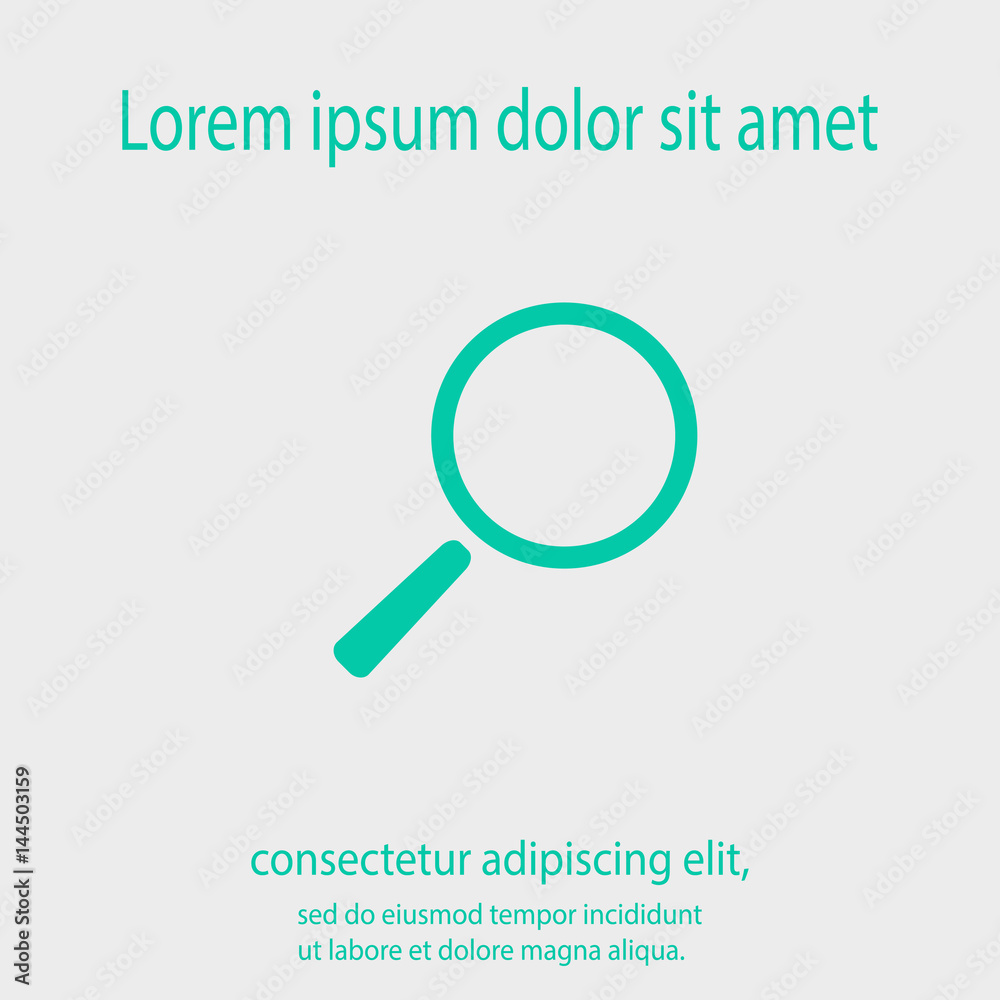 Search icon, vector illustration. Flat design style Search icon, vector illustration. Flat design style