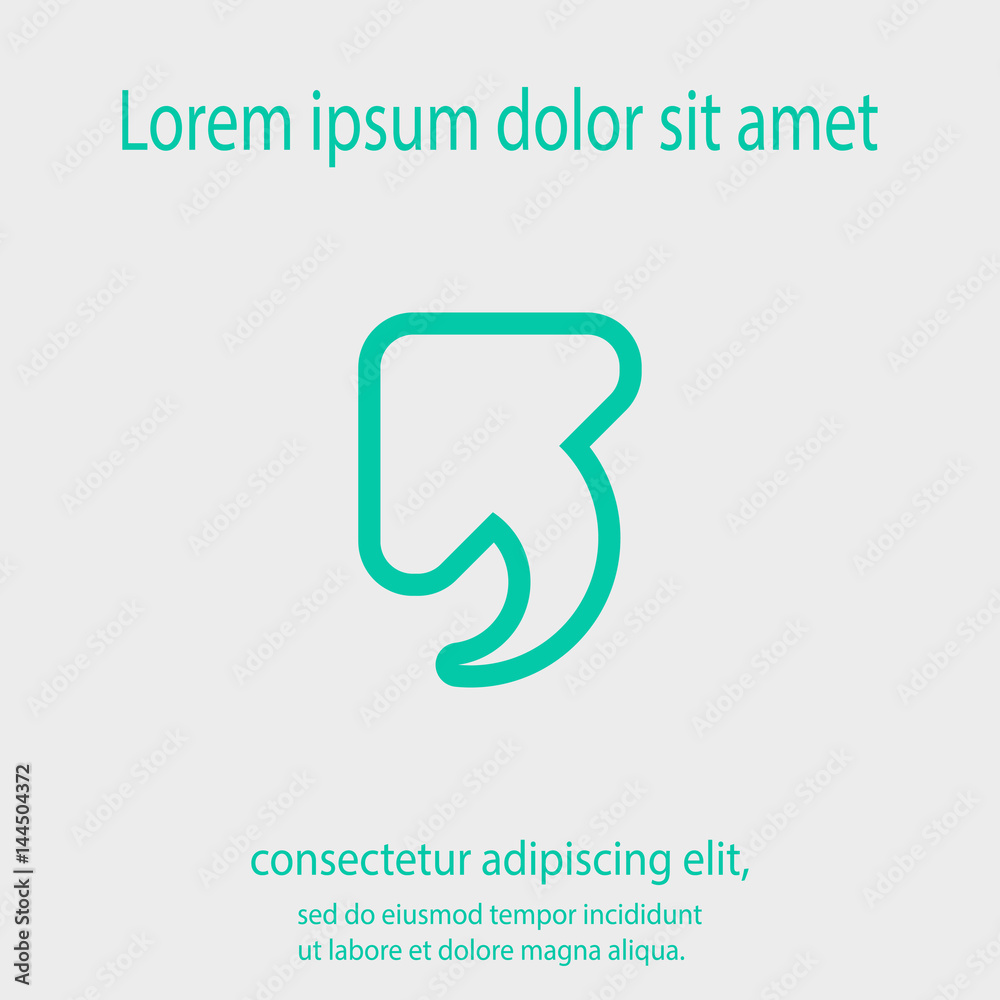 Fototapeta premium Undo icon, vector illustration. Flat design style