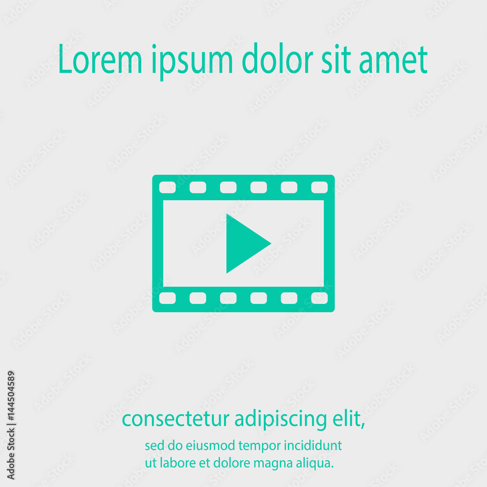 video icon, vector illustration. Flat design style video icon, vector illustration. Flat design style