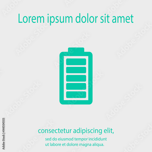 Battery load  icon, vector illustration. Flat design style
