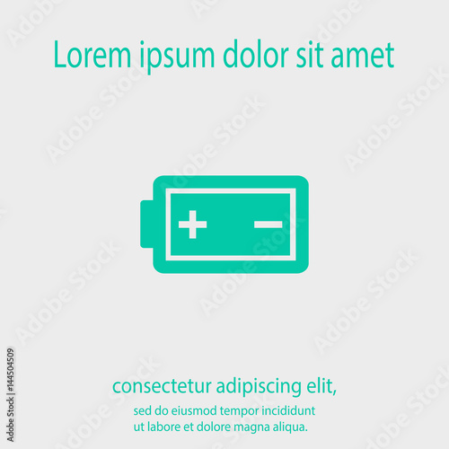Battery load  icon, vector illustration. Flat design style