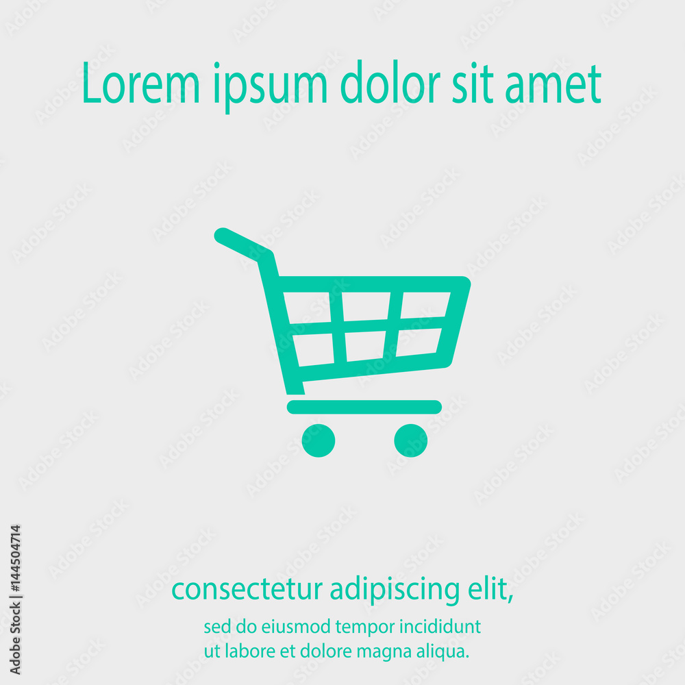 shopping cart icon, vector illustration. Flat design style shopping cart icon, vector illustration. Flat design style