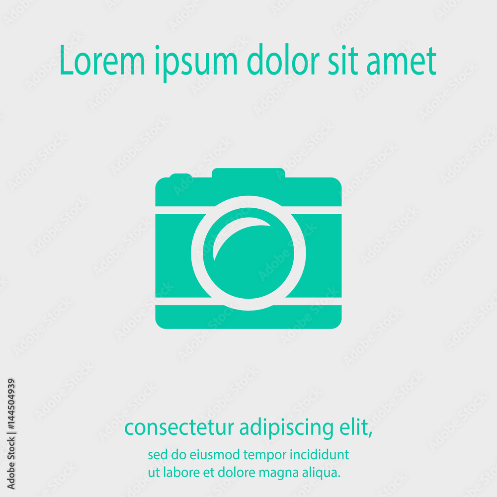 Camera icon; vector illustration. Flat design style Camera icon; vector illustration. Flat design style