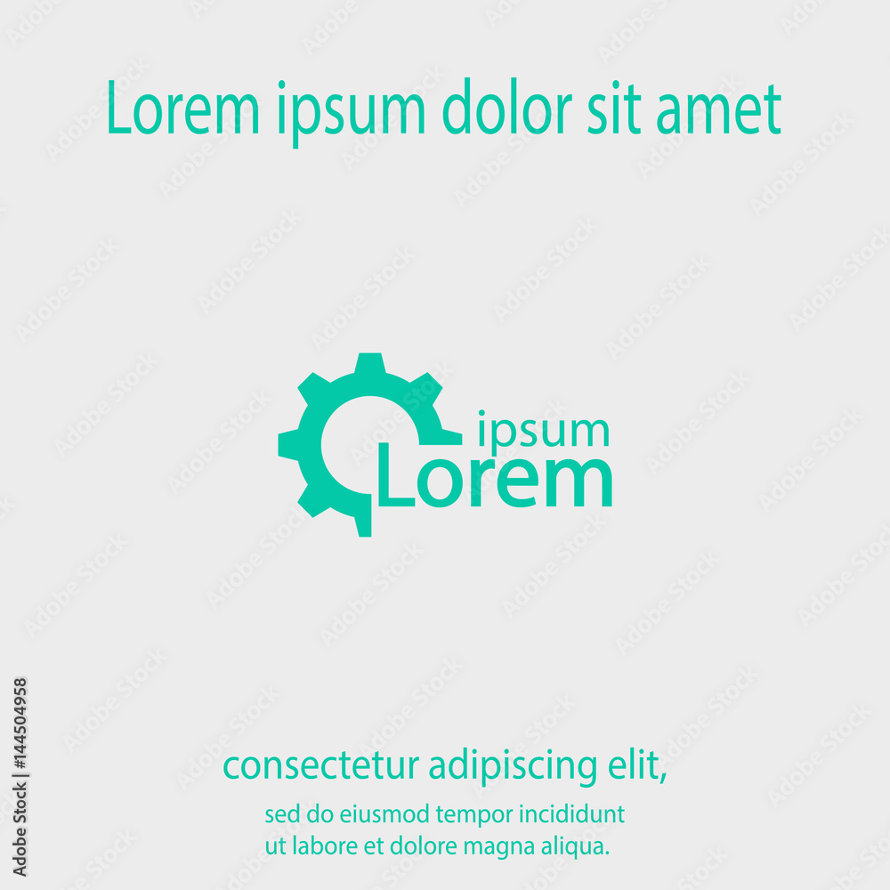 gears icon, vector illustration. Flat design style gears icon, vector illustration. Flat design style