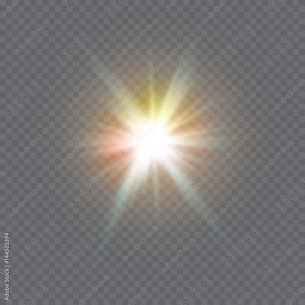 Vector illustration of abstract flare light rays