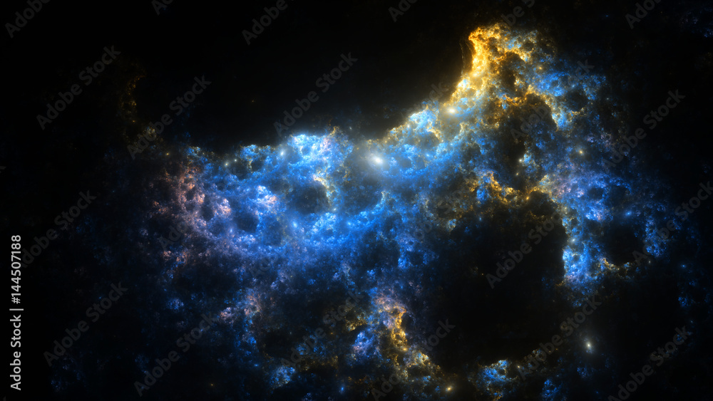 Fototapeta premium Abstract fractal illustration looks like galaxies