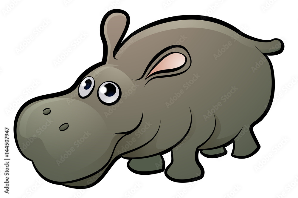 Hippo Safari Animals Cartoon Character Hippo Safari Animals Cartoon Character