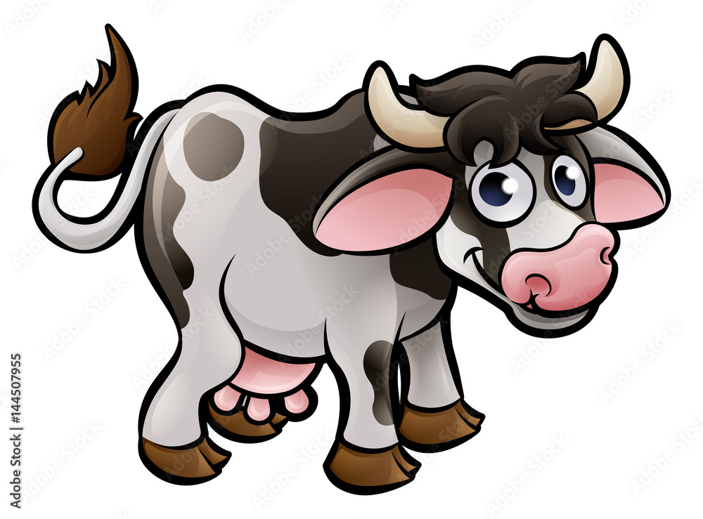 Cow Farm Animals Cartoon Character
