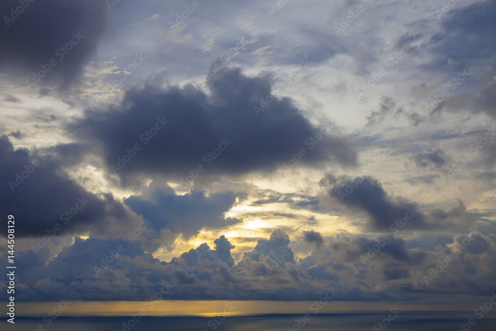 Dramatic sky and cloud over sea sunset background. Dramatic sky and cloud over sea sunset background.