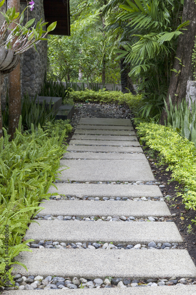 Pathway stones in the garden.