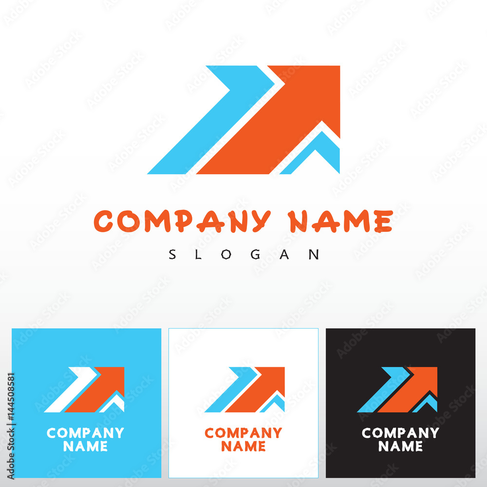 Abstract sign - arrow. Graphic symbol of logo design element, computer icon in red, blue colors on white background. Vector illustration. Abstract sign - arrow. Graphic symbol of logo design element, computer icon in red, blue colors on white background. Vector illustration.