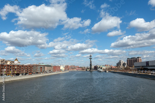 Citscape to Moskva river, cloud and sky.