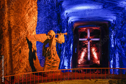 The Salt Cathderal of Zipaquira town, Colombia photo