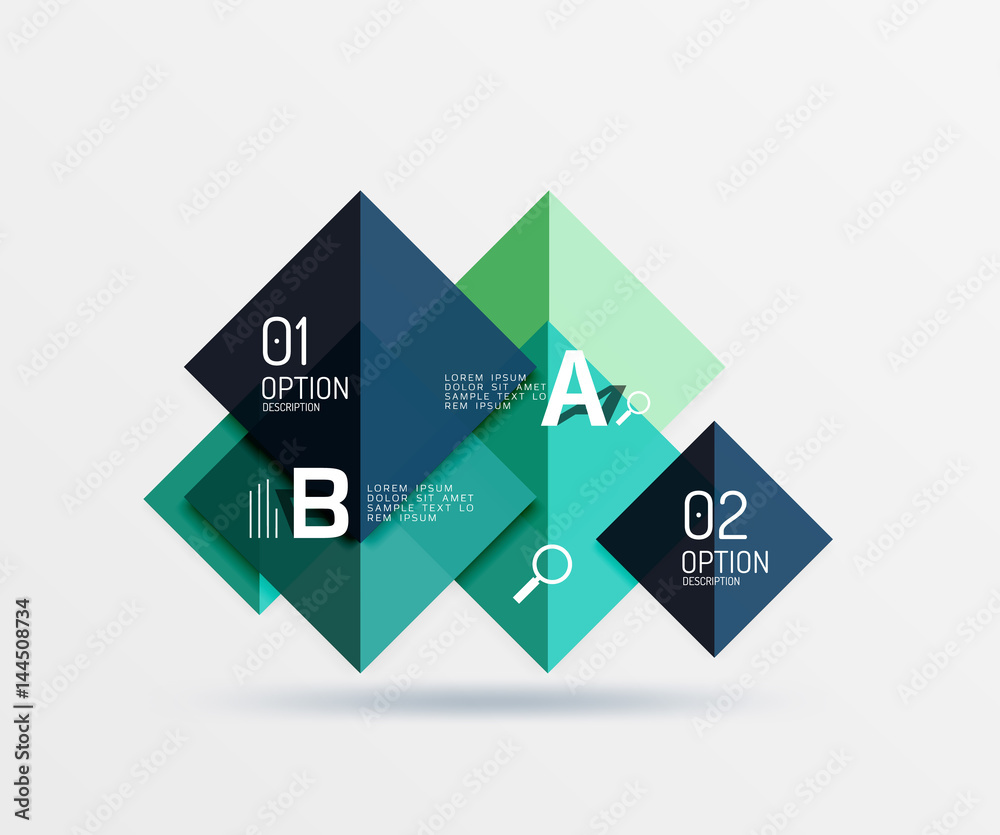 Geometric abstract background with option infographic Geometric abstract background with option infographic