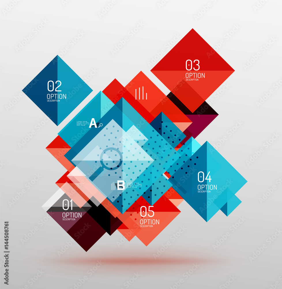 Repetition of overlapping color squares Repetition of overlapping color squares