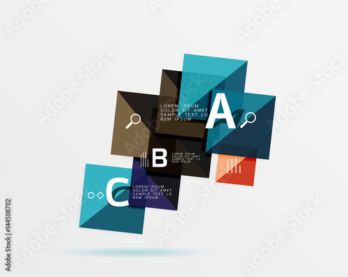 Square geometric abstract background