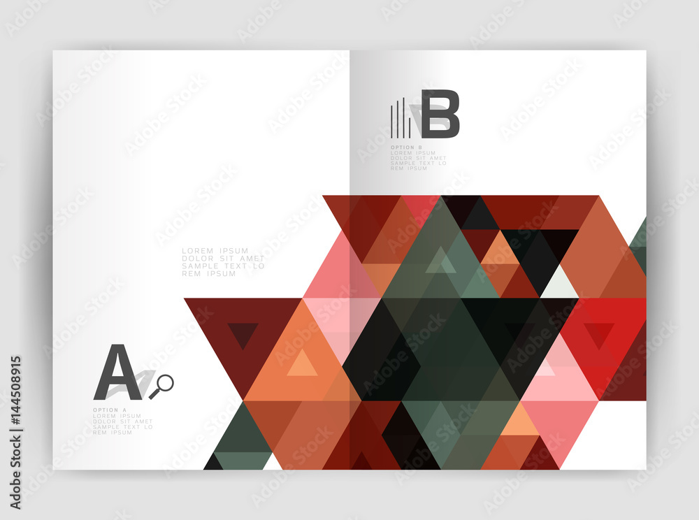 Mosaic triangle annual report template