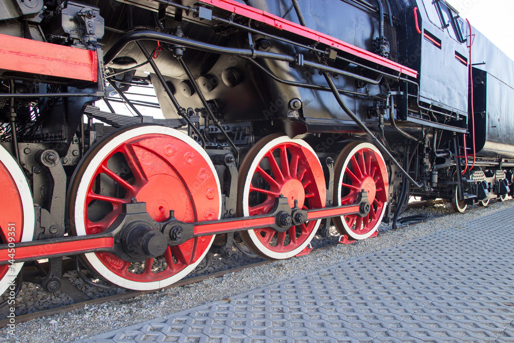 Details of Polish steam locomotive. Details of Polish steam locomotive.