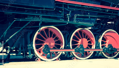 Details of Polish steam locomotive.