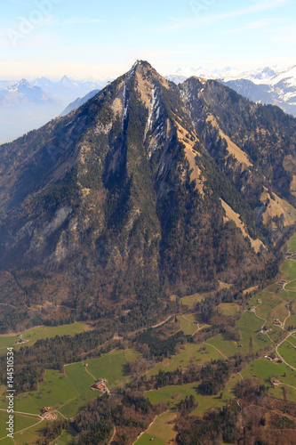 Stanserhorn Berg Schweiz Schweizer Alpen Berge hochkant Luftbild