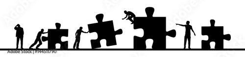 Silhouette Puzzle Baustelle