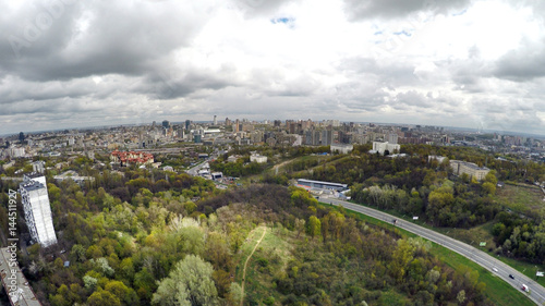 aerial view of Kiev in spring. Protasov Yar street © Photobank