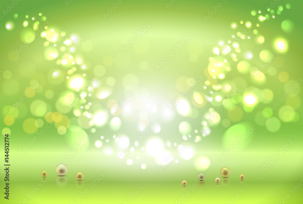 Green shiny sparkles