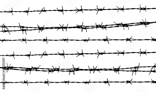 Lines of Barbed wire